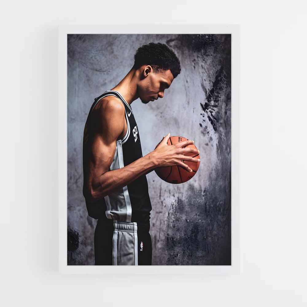 Poster Victor wembanyama déterminée – affiche Basketball (vue 3)